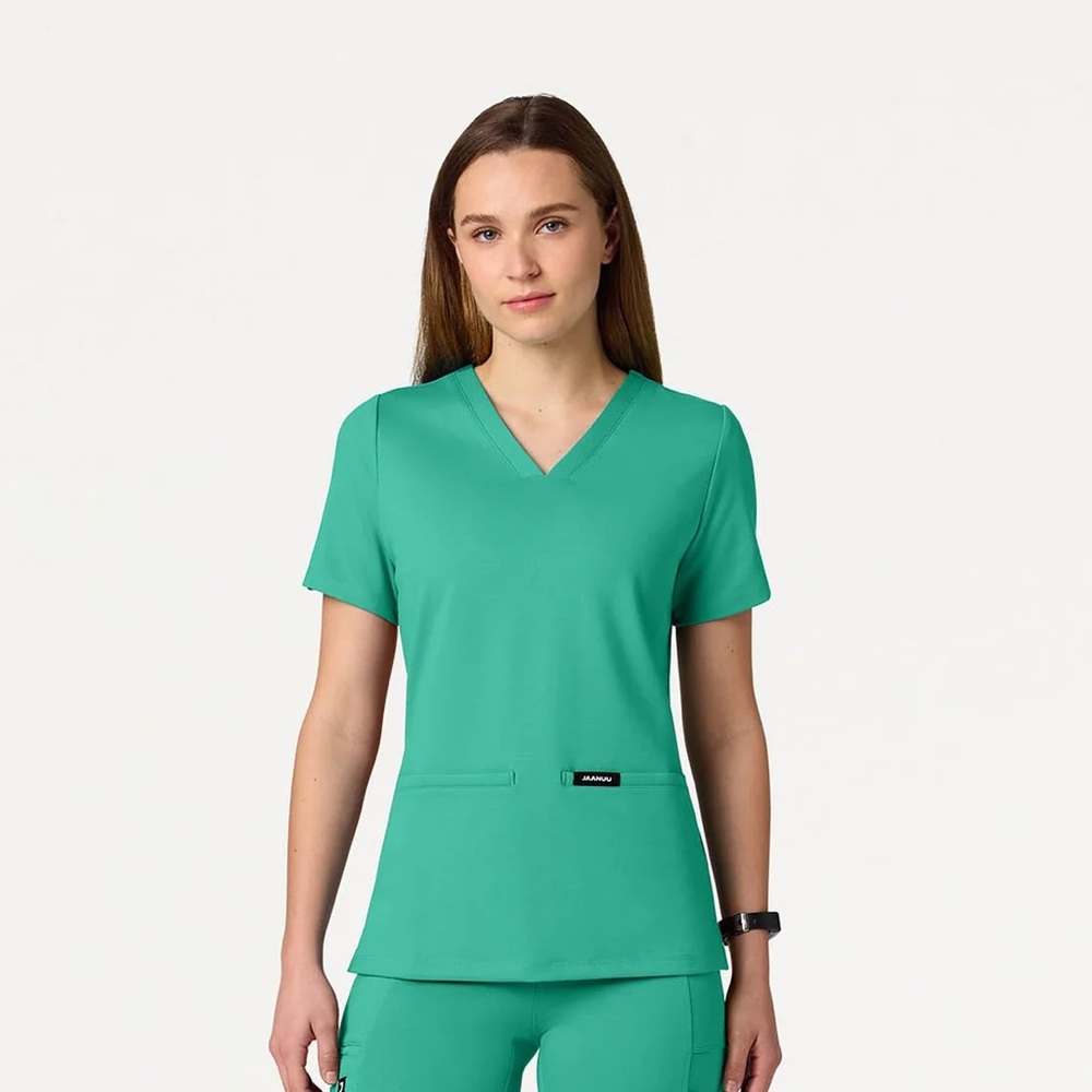 Jaanuu Green Scrub Slim Fit
